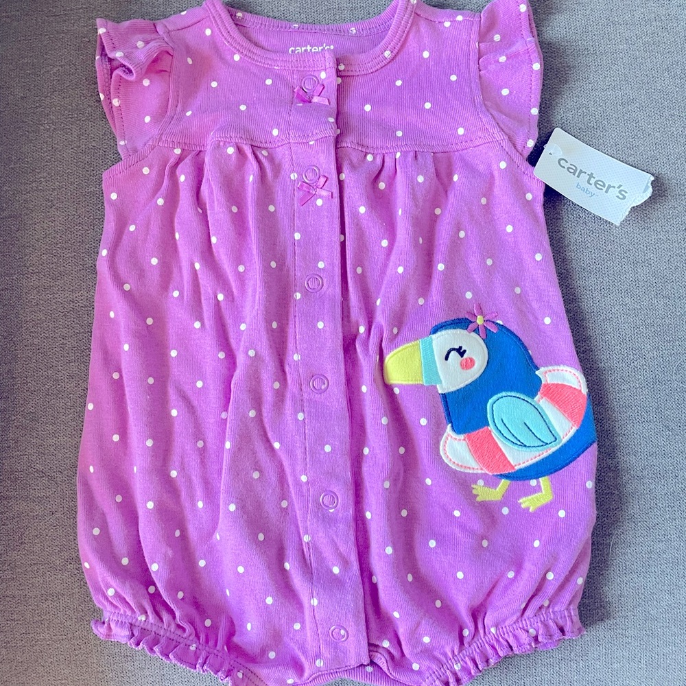 Purple Snap Romper